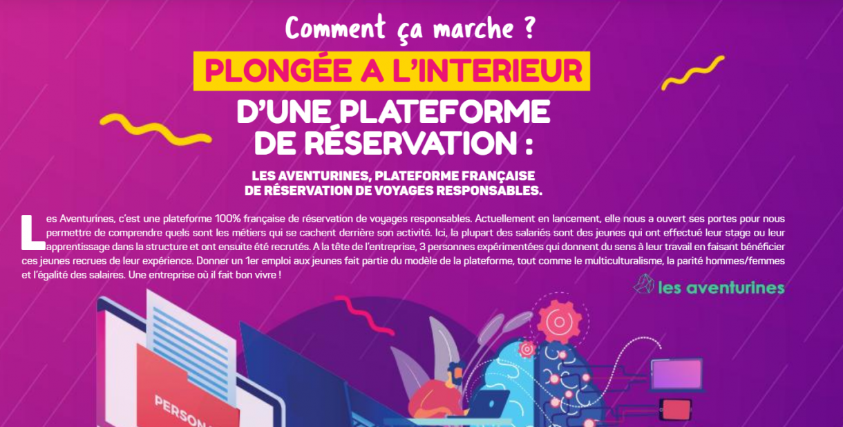 Plateforme de réservation : Les aventurines